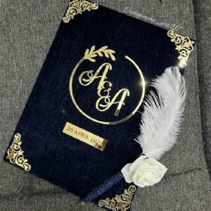 Elegant Velvet Nikkah Booklet