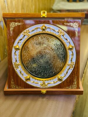 Luxurious Executive Award with Gold Accents and Wooden Frame