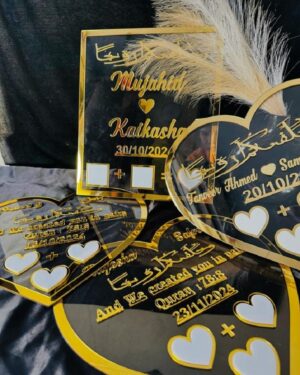 Customized Acrylic Nikah Plate